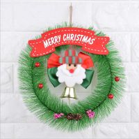 Christmas Wreath Garland Santa Clause Snowman Door wall Hanging Ornament for Home Decoration