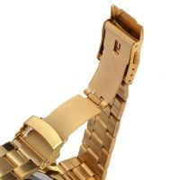 FORSINING Luxury Gold Stainless Stee Skeleton Dial Fashion Automatic Mechanical Wristwatch For Men