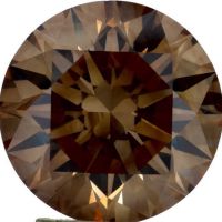 natural polished round brilliant cut brown diamonds