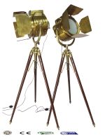 European Wooden Modern Hotel Tripod Floor Lamp  Most Popular Floor Light  adjustable tripod light