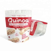 China manufacturer beautiful design high quality food packaging bag stand up cookie zipper bag with tear notch for food industry use