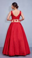 Admired Red Silk Crop Top Lehenga