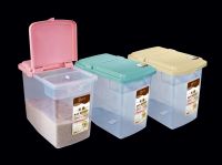 PP plastic clear rice container storage box