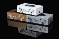 PP plastic tissue box with printing design