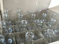 High quality 750ml transparent empty liquor glass spirit bottles with metal screw cap