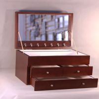 Custom made traditional wooden jewelry box