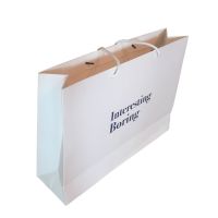 Big Size Handel White Apparel Package Paper Bags Custom Print