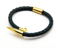 Nail Leather Bracelet