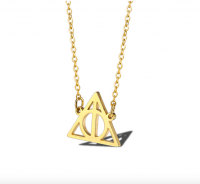 Stainless Steel Hollow Triangle Necklace 