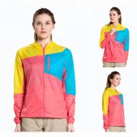 Professional Mix Color Windbreaker Waterproof Women Rash Guard Hooded Jacket