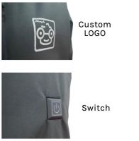 Aisycle Design Long Heated Jacket Waterproof Softshell Micro-fleece Liner 5V Battery Powered Jacket