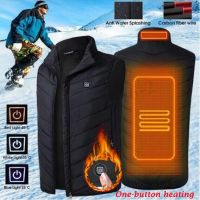 New Winter Intelligent Electric Battery Heated Heating Vest Warm Up Zipper Sleeveless Jacket Wind Resistant Vests