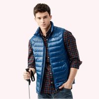  Fashion Men's Winter Nylon Warm Sleeveless Down Vest 