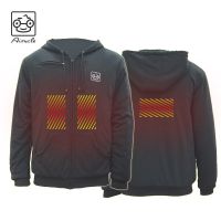 Mens Heated Fleece Hoodie Jacket, Customized Heated Bomber Jacket