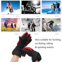 Winter Heating Gloves Hand Warmer Rechargeable Battery Heated Gloves Cycling Gloves 
