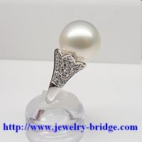Akoya White Pearl Rings, White Gold Diamonds Rings, Jewelry