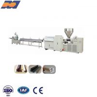 Plastic PVC TPU TPV TPE seal strip with metal inside extrusion making machine production line For car fridge seal