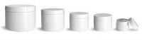 White Polypropylene Plastic Jars