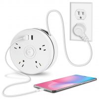 Enrolchain Power Strip with 4 AC Outlets 2 USB A Ports From China