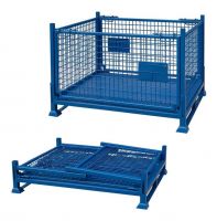 Foldable Collapsible Stackable Pallet Stillage Storage Logistic Transportation Cage Container Box