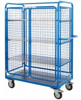 Foldable Collapsible Assembly Roll Container Trolley Rolling Cage Storage Logistic Transportation