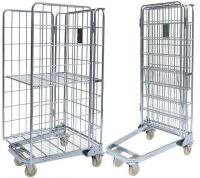 Foldable Collapsible Assembly Roll Container Trolley Rolling Cage Storage Logistic Transportation