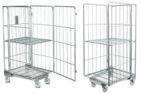 Foldable Collapsible Assembly Roll Container Trolley Rolling Cage Storage Logistic Transportation