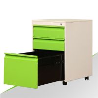 Two Color Metallic Furniture Mobile Pedestal Steel Filing Cabinet