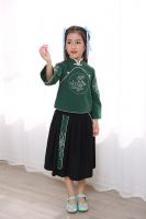 Cheap hot sale girl Tang suit Chinese traditional dress Hanfu  Chinese ethnic long sleeve cheongsam festival birthday  Hanfu