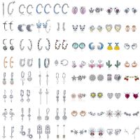 Fashion Authentic 925 Sterling Silver Stud/Hoop/Hook/Clip/ Earrings Jewelry Fit Women Girls