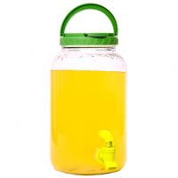 3.5L PLAIN GLASS BEVERAGE DISPENSER WITH HANDLE LID