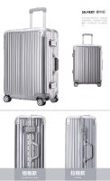 Wholesale High-end Aluminum Travel Trolley Waterproof Suitcase Rolling Luggage With Tsa Lock