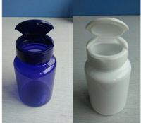 Special Blue/white Plastic Bottle With Flip Cover Caps Medecine Pill Bottle