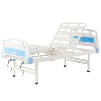 Two Cranks 2 Function Manual Hospital Bed with Castors 
