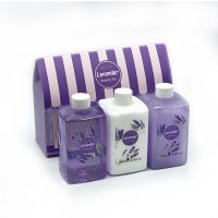 New 2019 Wholesale Natural Lavender Shower Gel Bath Spa Gift Set 