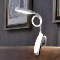 Led clamp desk lamp with flexible
