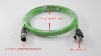 PROFINET PVC stranded CAT5 Network cable - VS-M12MS-IP20-93B-LI/3,0 - 1403496