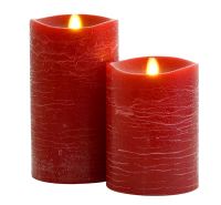 Led Frost Matte Water Ripple 3.5x5 Inch Flameless Moving Wick Pillar Candles