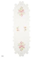 Embroidery flower table runners