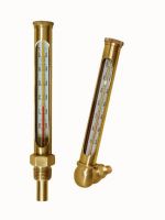 round glass thermometer with protective case