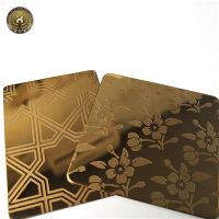 The antique design mirror brushed titanium gold stainless steel sheet
