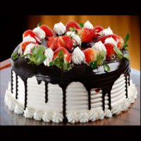 Strawberry Dipped In Chocolate Cake