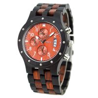 Online Shopping Custom New Design Top-Selling Private Label Wooden Male Chronograph Wooden Watches 