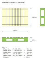 Heavy duties wooden pallet - 120x100x17cm