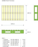Pine wood- wooden pallet 120x100x16cm