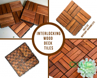 Interlocking Wood Deck Tiles 12 Set Best Choice For Garden 