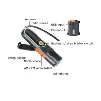 Emergency Dynamo Flashlight Radio With Led Screen And Power Bank For Outdoor Use