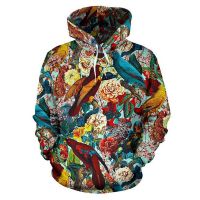 2019 New Rose Skull Pattern 3d Sublimation Printing Hoodies