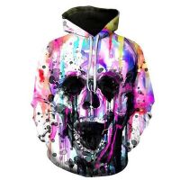 2019 New Rose Skull Pattern 3d Sublimation Printing Hoodies