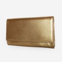Leather Clutch - Gold
